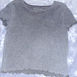 Green American eagle crop top